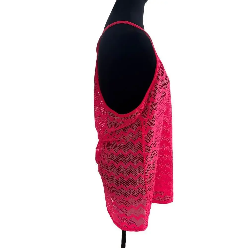 Victoria’s Secret PINK Neon Crochet Swim Cover Up Y2K M